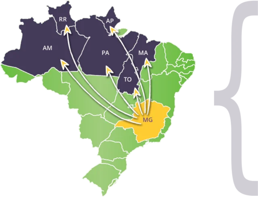 Mapa de cobertura Sendlog
